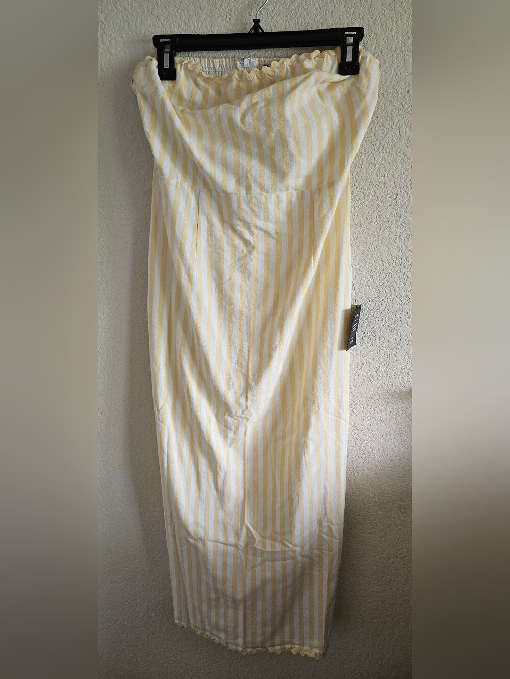 Women's Yellow & White Striped Skirt